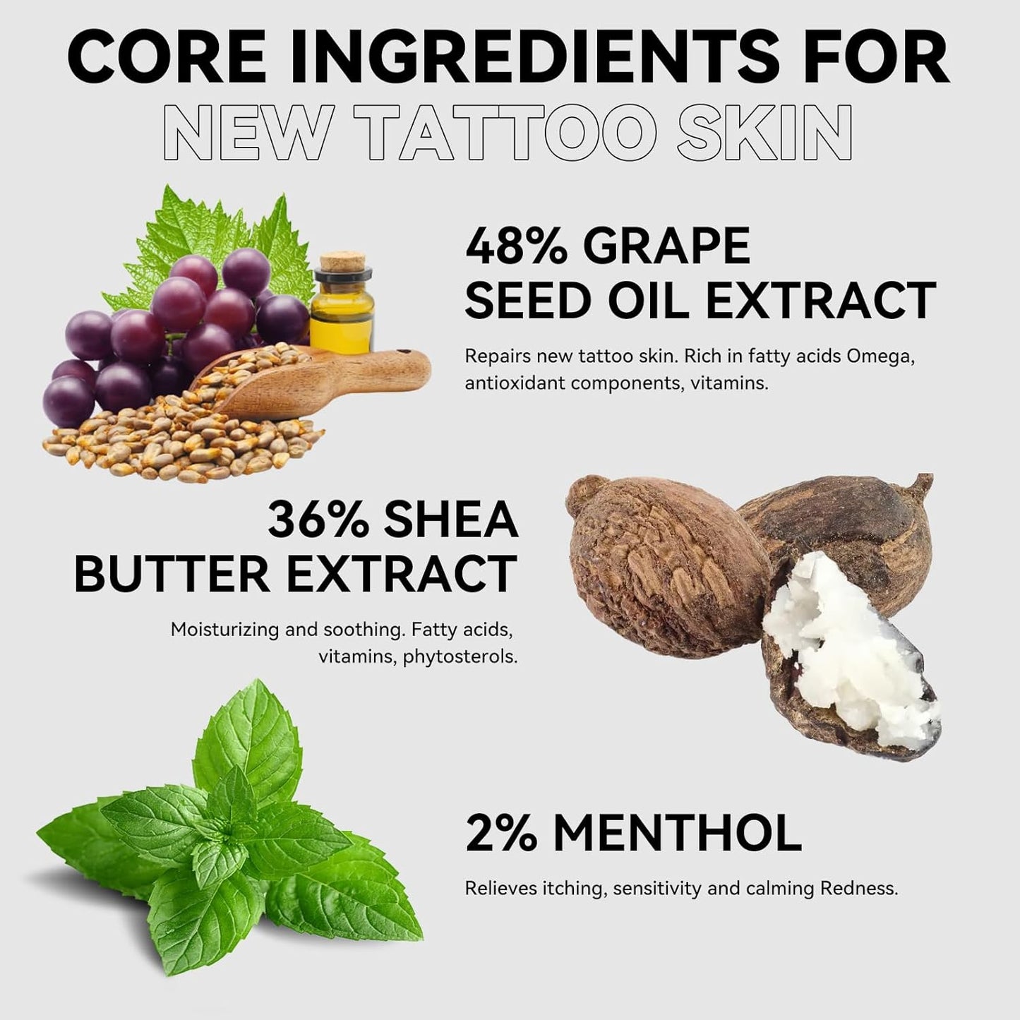 Tattoo Aftercare Serum & Moisturizer For Fresh Tattoo Care, Repair + Enhance New Tattoo Skin, Tattoo Lotion Tattoo Supplies with Naturally Derived Ingredients, Petroleum Free - 1.69 Fl oz