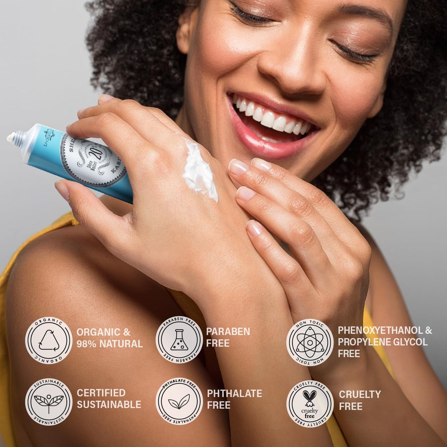 La Chatelaine 20% Shea Butter Hand Cream, Travel Size, Organic Argan Oil, Moisturizing, Nourishing, Extra-Rich Hand Lotion, Made in France, Paraben Free, 1 oz / 30ml (Shea)