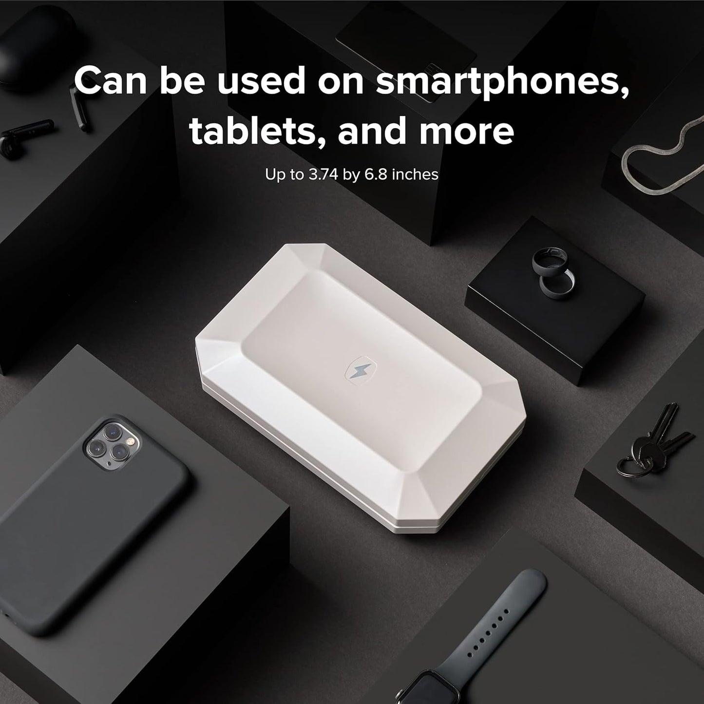 PhoneSoap Basic Cell Phone UV Light Sanitizer Box | Patented and Clinically Proven 360 Degree UV Light Sanitizer | (White)