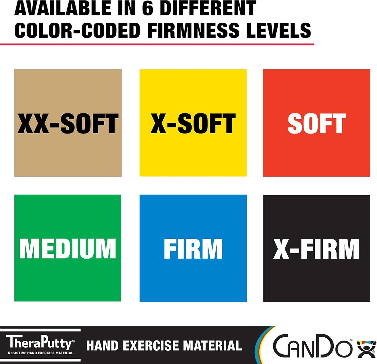 CanDo TheraPutty Standard Hand Exercise Putty For Rehabilitation, Exercises, Hand Therapy, Occupational Therapy, Hand Strengthening, Improve Motor Skills, Stress Relief