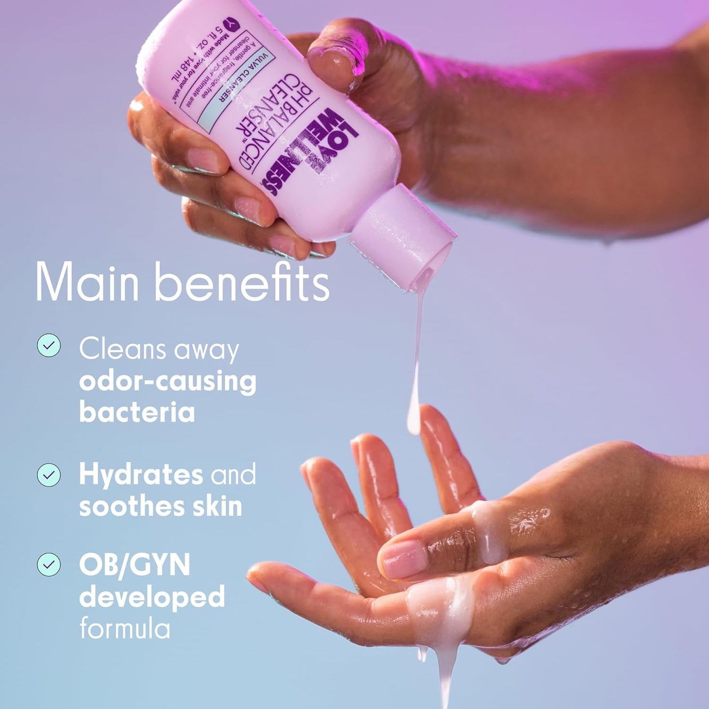 Love Wellness pH Balancing Cleanser | Feminine Vaginal Wash | Fragrance-Free | Vaginal Cleanser for Balanced pH, Intimate Health & Hygiene | Non-Irritating with Aloe Vera for Sensitive Skin | 5 Fl Oz