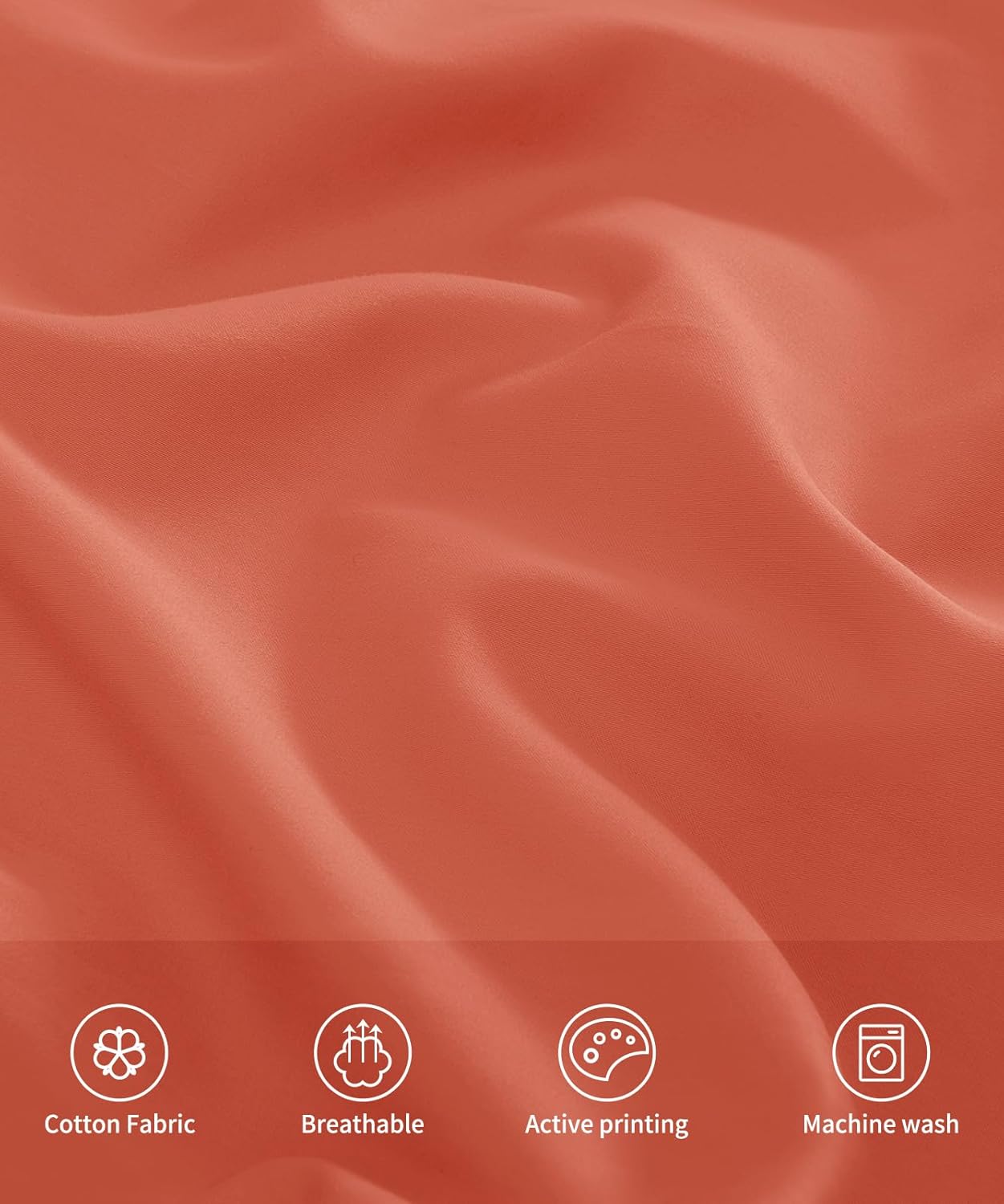 Warmstar Cotton Body Pillow Cover 1 Pack, 600 Thread Count Body Pillow case 20"x54", Long Body Pillow Case Cover Soft Breathable with Envelope Closure,Orange