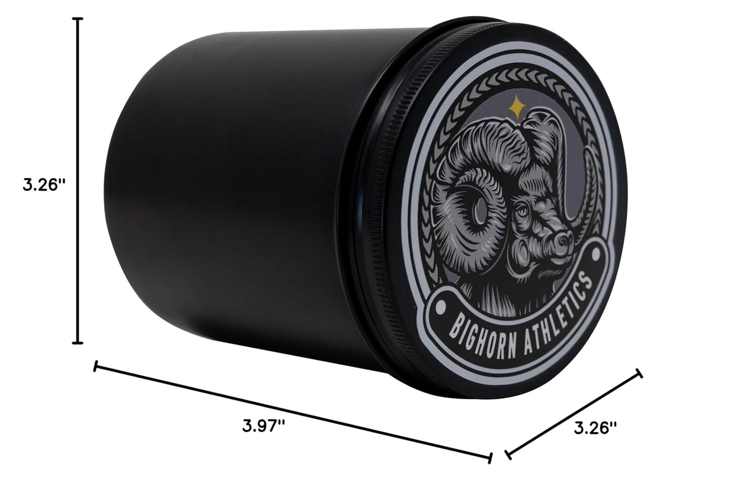 Bighorn Athletics Black Aluminium Tin Can Holder for Athletic Finger Tape, Large | Holds 8-rolls of 0.5-Inch Athletic Finger Tape