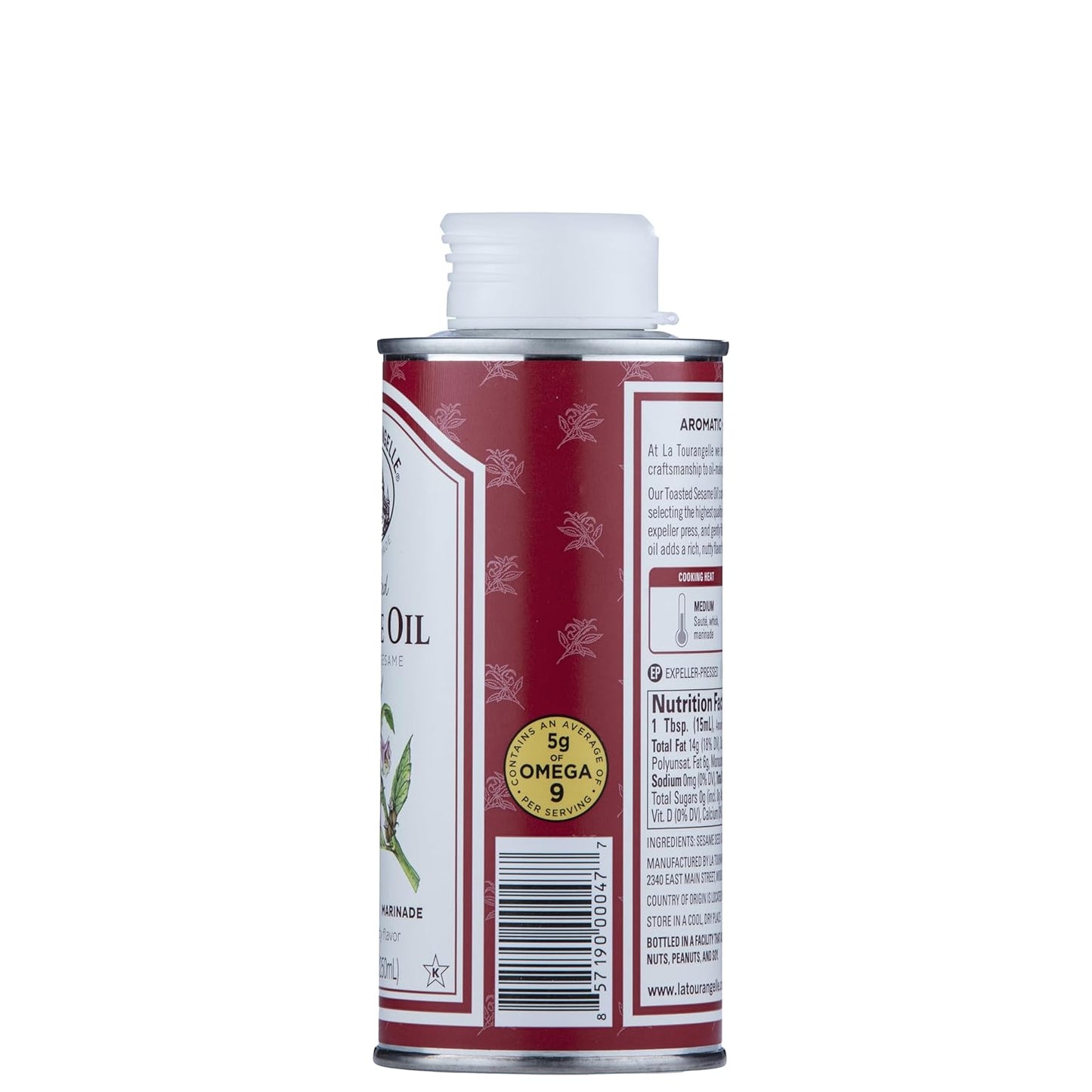La Tourangelle, Toasted Sesame Oil, Great for Cooking, Add to Noodles, Stir-Fry, Vegetables, Vinaigrettes, and Marinades, 8.45 Fl Oz