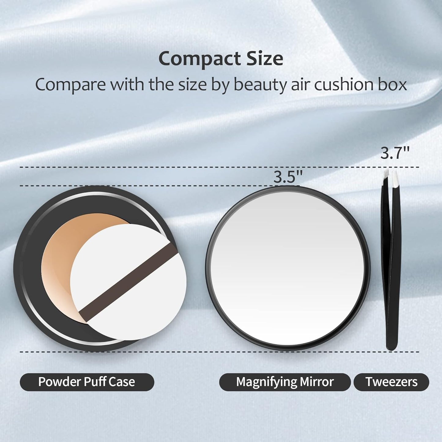 MIYADIVA 30X Magnifying Mirror, Small Travel Mirror with Suction Cup and Tweezers, 3.5 Inches