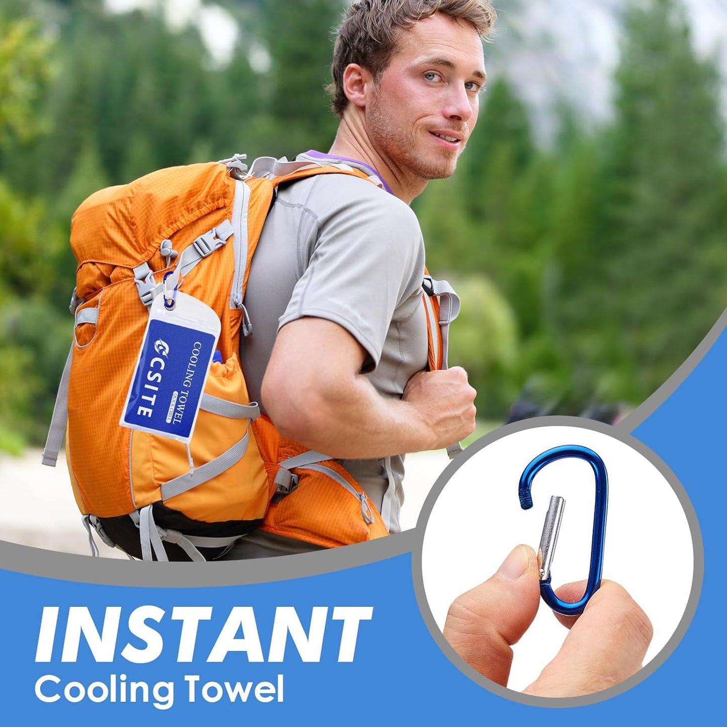 6 Pack Cooling Towels (47"x12") for Neck and Face, Ice Towel for Hot Weather, Soft Breathable Chilly Gym Towels, Microfiber Towel for Work Out, Yoga, Running, Camping & More Activities