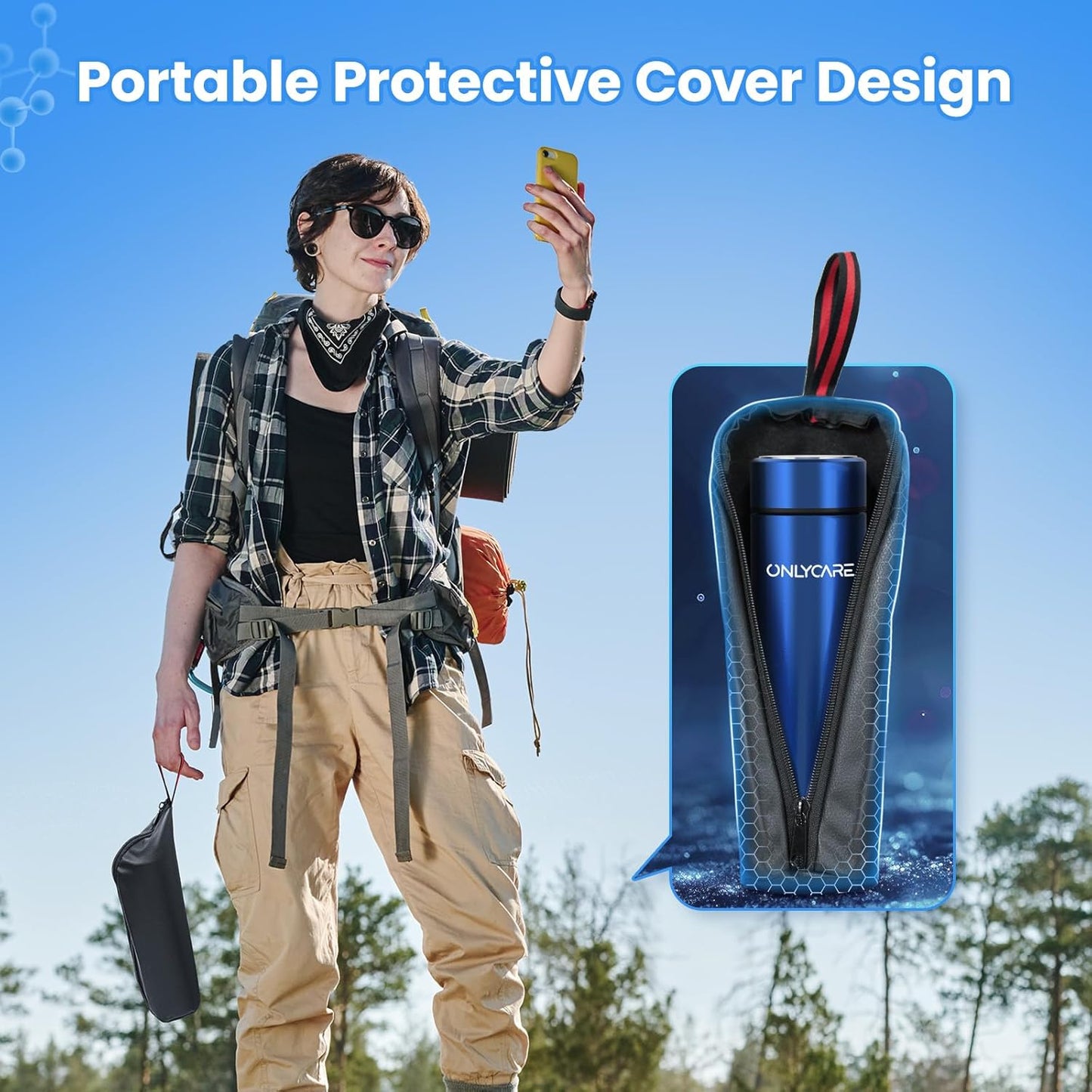 ONLYCARE Insulin Cooler Travel Case, 60H(3-7 Pens), Injection Travel Case FSA HSA Approved, Diabetic Insulin Cooler with Gel Ice Pack, Anti-Freeze Medicine Bag with Medical Alert Tag