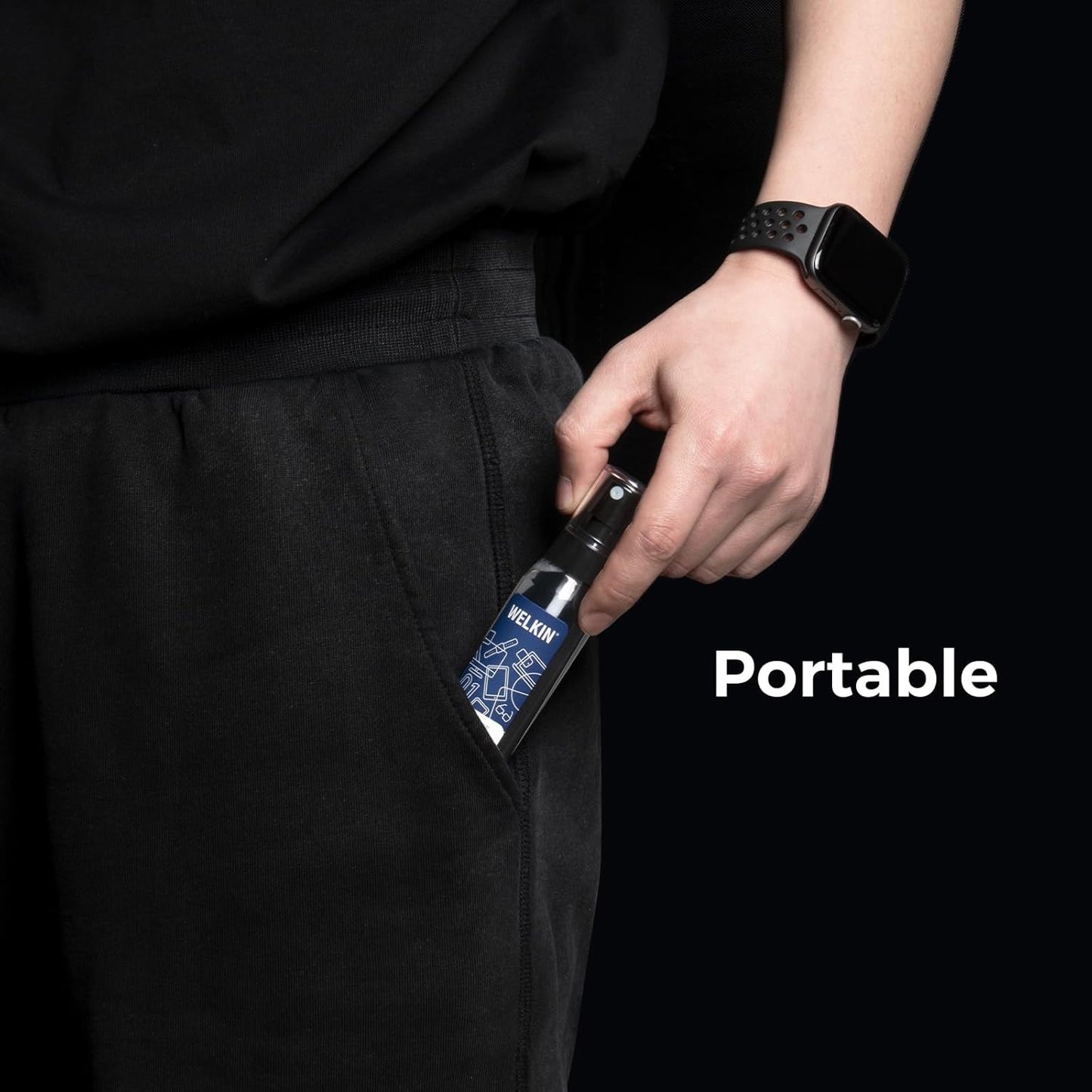 WELKIN Screen Cleaner Spray Kit (550ml + 60ml) - Cleaning Gel for TV, Laptop, Computer, Phone Touchscreen -2 Sprayers,1 Microfiber Cloth & 1 Glass Wipe