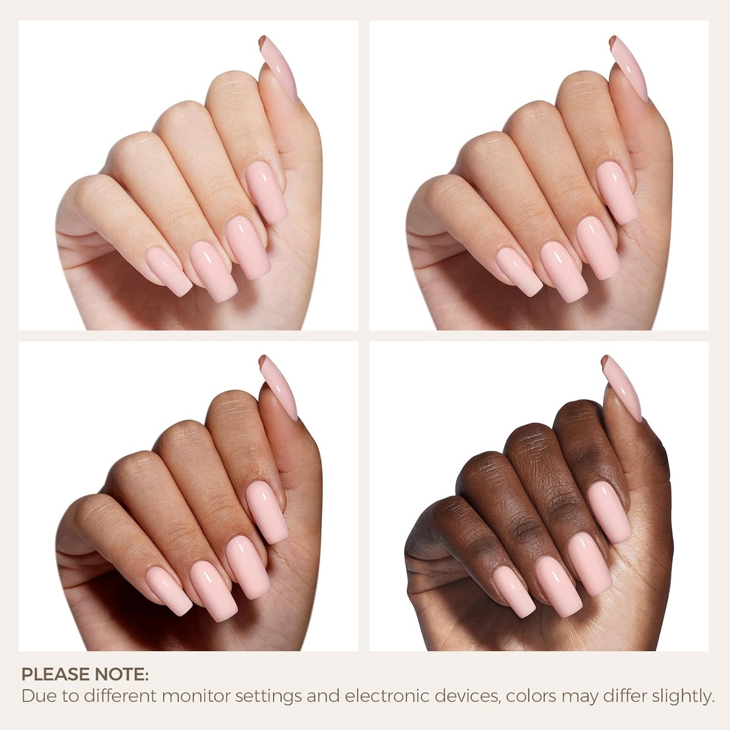 AILLSA White Pink Gel Nail Polish Nude Barely Pink Gel Polish Neutral Light Beige Jelly Gel Polish Off White Natural Color Nails Winter Soak Off U V Gel for Nail Art for Women 0.51 Fl Oz /GA98