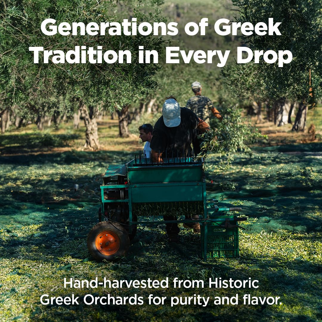 Mánamu Ultra Premium Extra Virgin Olive Oil · 2023 NYIOOC SILVER AWARD · 100% Koroneiki Variety from GREECE · Cold Pressed · Low Acidity · 16.9 Fl Oz (500 ML)