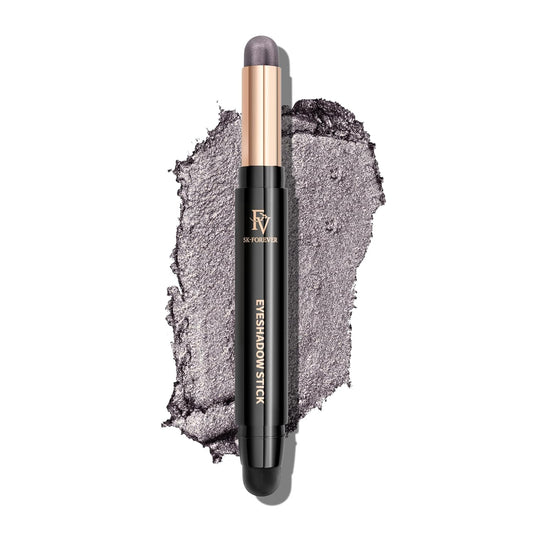 FV Cream Shimmer Eyeshadow Stick,Long Lasting & Waterproof, Multi-Use & High Pigment Eyeshadow Makeup Stick, Smoky Grey Shimmer
