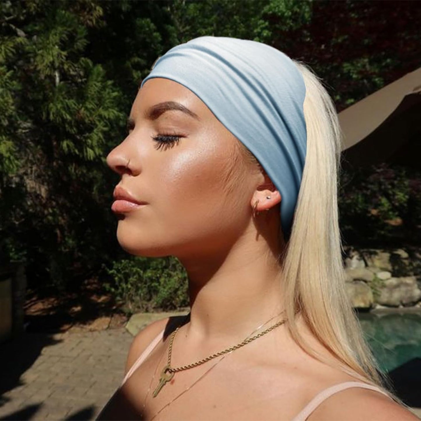 Extra Wide Headbands for Women Large Turban Headband Non Slip Boho Elastic Hairband Hair Twisted Knot Head Bands Accessories