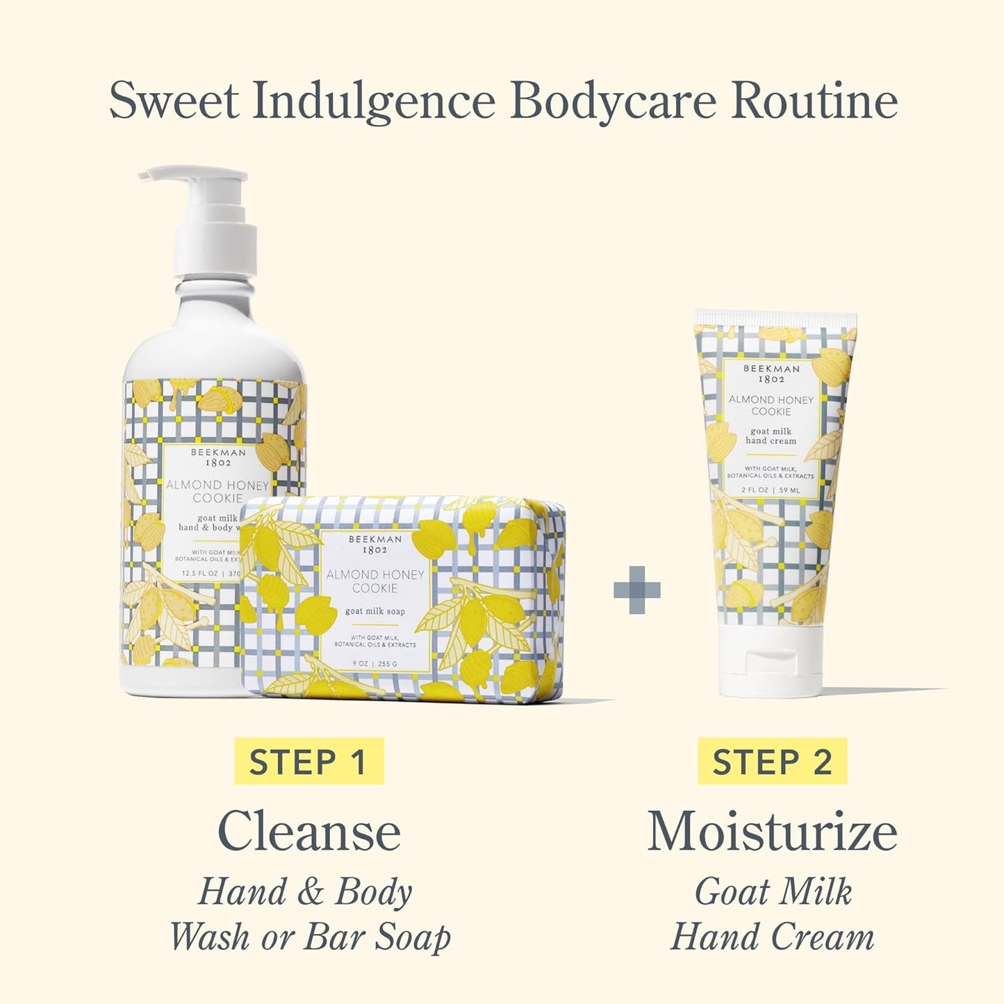 Beekman 1802 Almond Honey Cookie Hand Cream - 2 oz - Scented - Nourishes, Hydrates & Repairs - With Goat Milk, Shea Butter & Glycerin - Non-Greasy - No Irritation - Good for Sensitive Skin