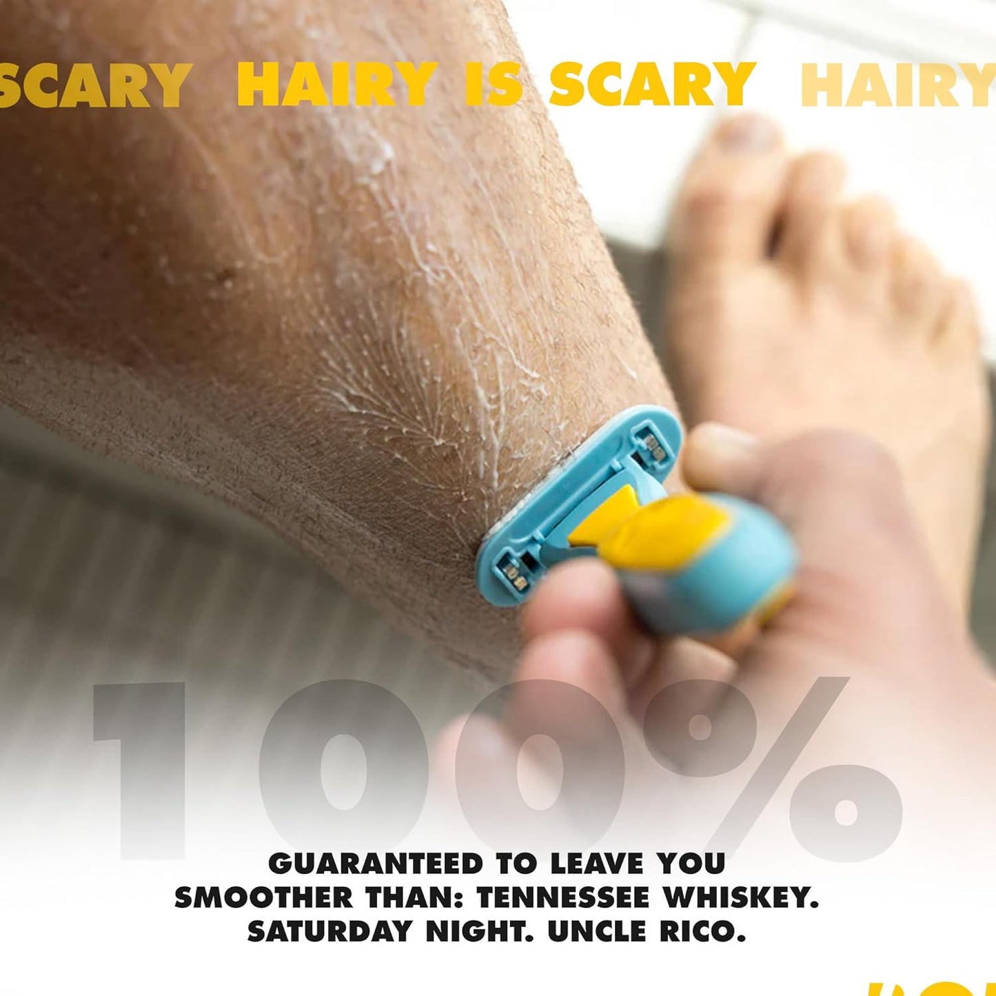 Be Smooth Men's Bundle - Complete Shaving Kit for Legs, Head, Chest & Arms with Razor, 3 Cartridges, Shave Butter, Scrub & Lotion