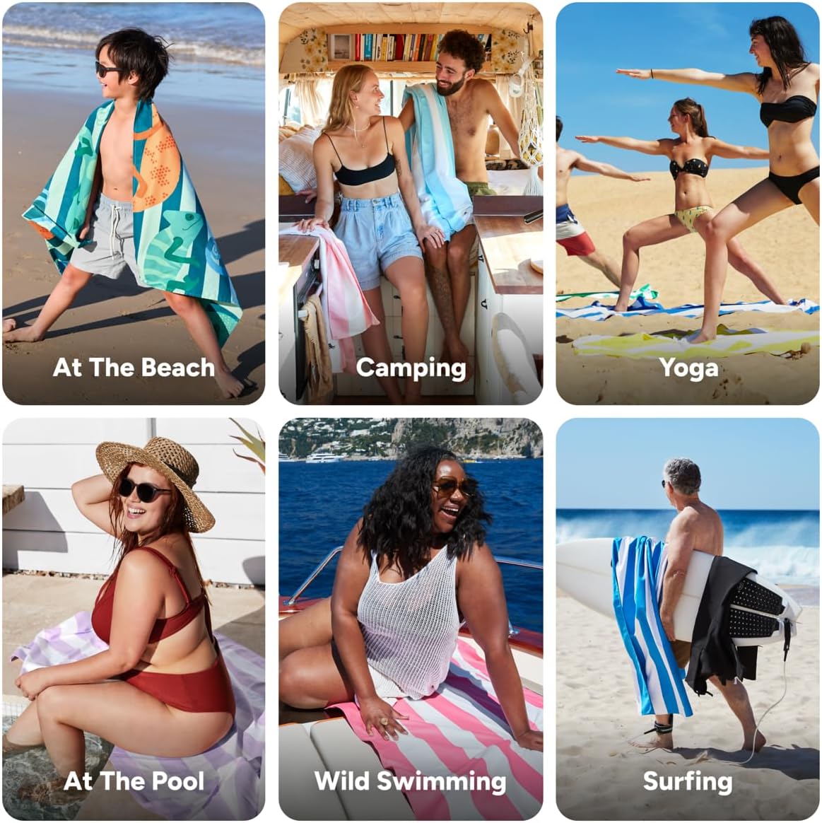 Dock & Bay Quick Drying Towel - for Sports & Gym - Compact, Lightweight - 100% Recycled - Includes Bag - Karma Chameleon, Medium (130x70cm, 51x27)