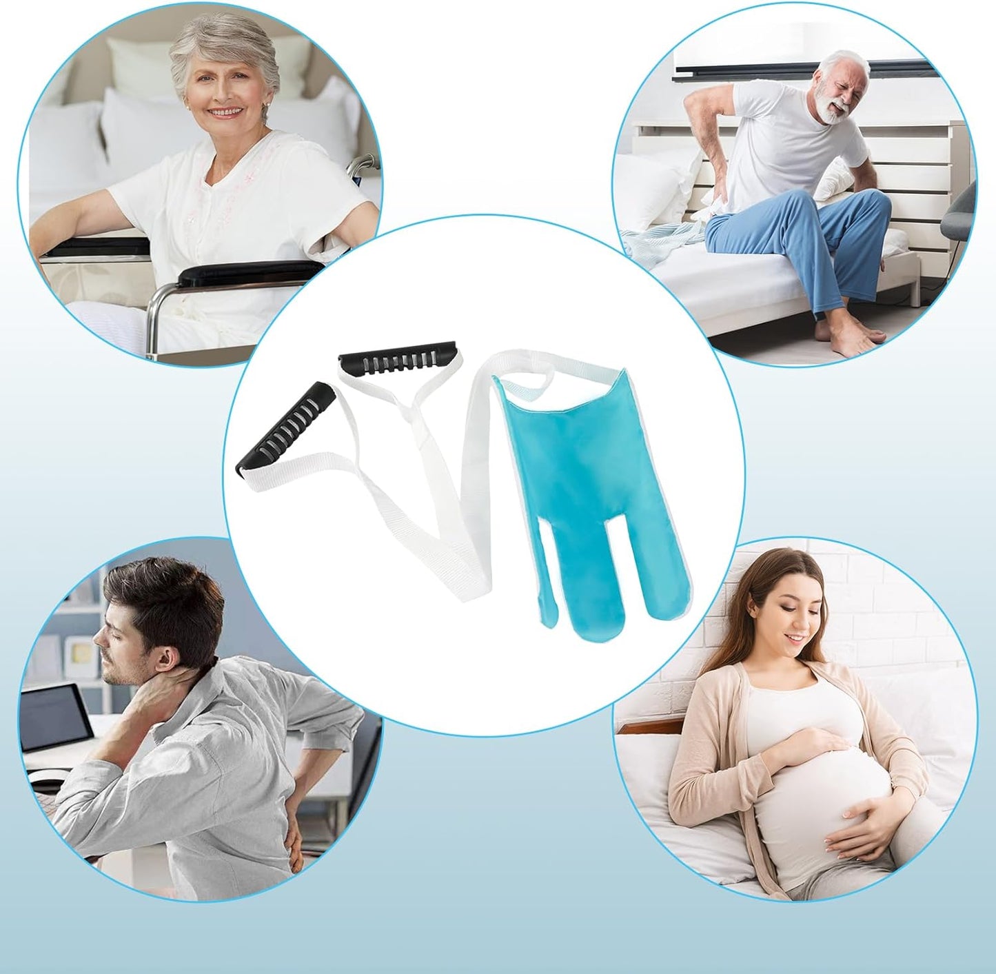 Sock Aid with Anti-Slip Handle - Sock Aid Device for Seniors, Sock Aids for Putting on and Off, Sock Helper Aide Tool for Disabled, Pregnant, Sock Slider, Sock Assistant Device No Bending