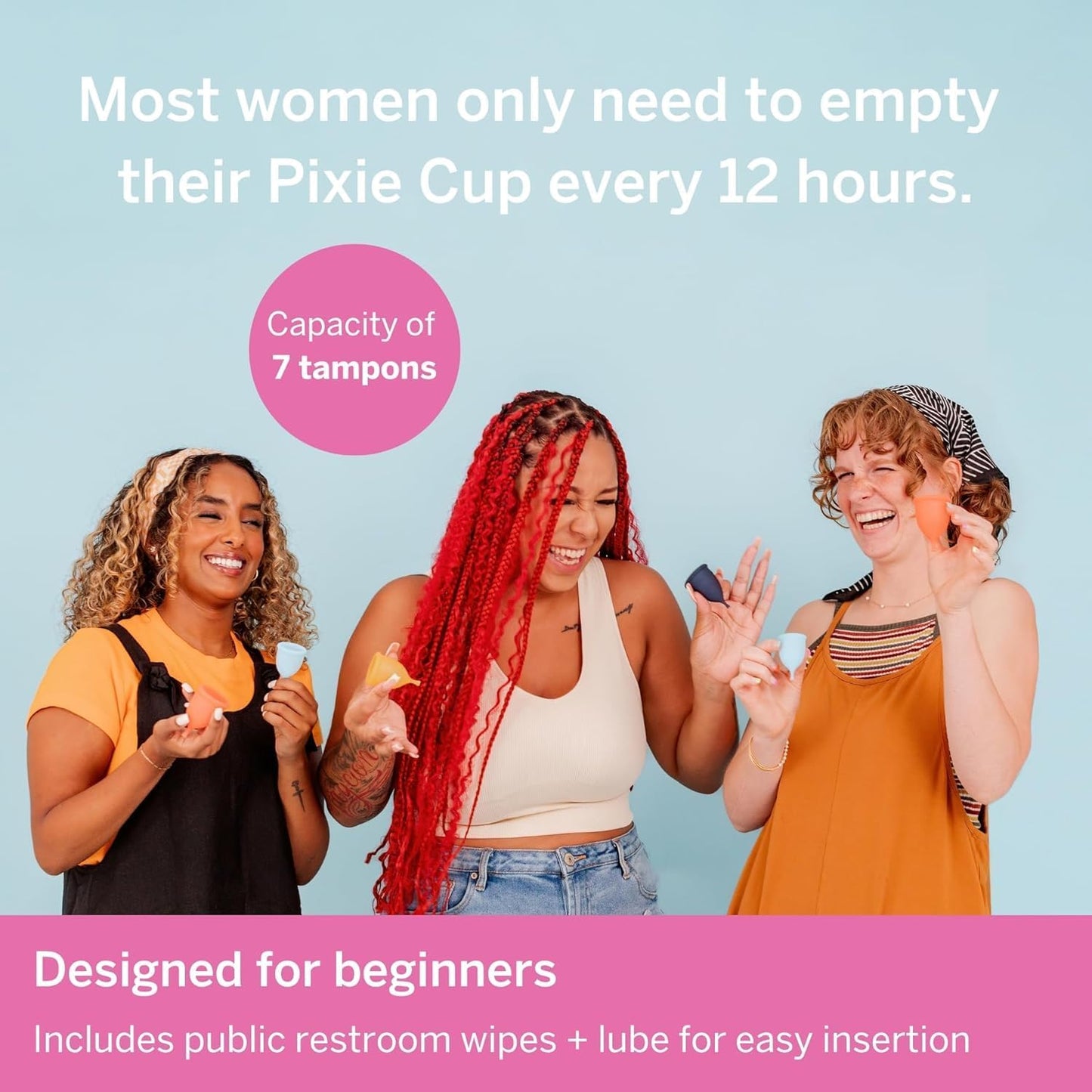 The Pixie Cup - Soft, Safe, Reusable Menstrual Cup – 100% Medical-Grade Silicone Period Cup - Buy One We Give One (XL)
