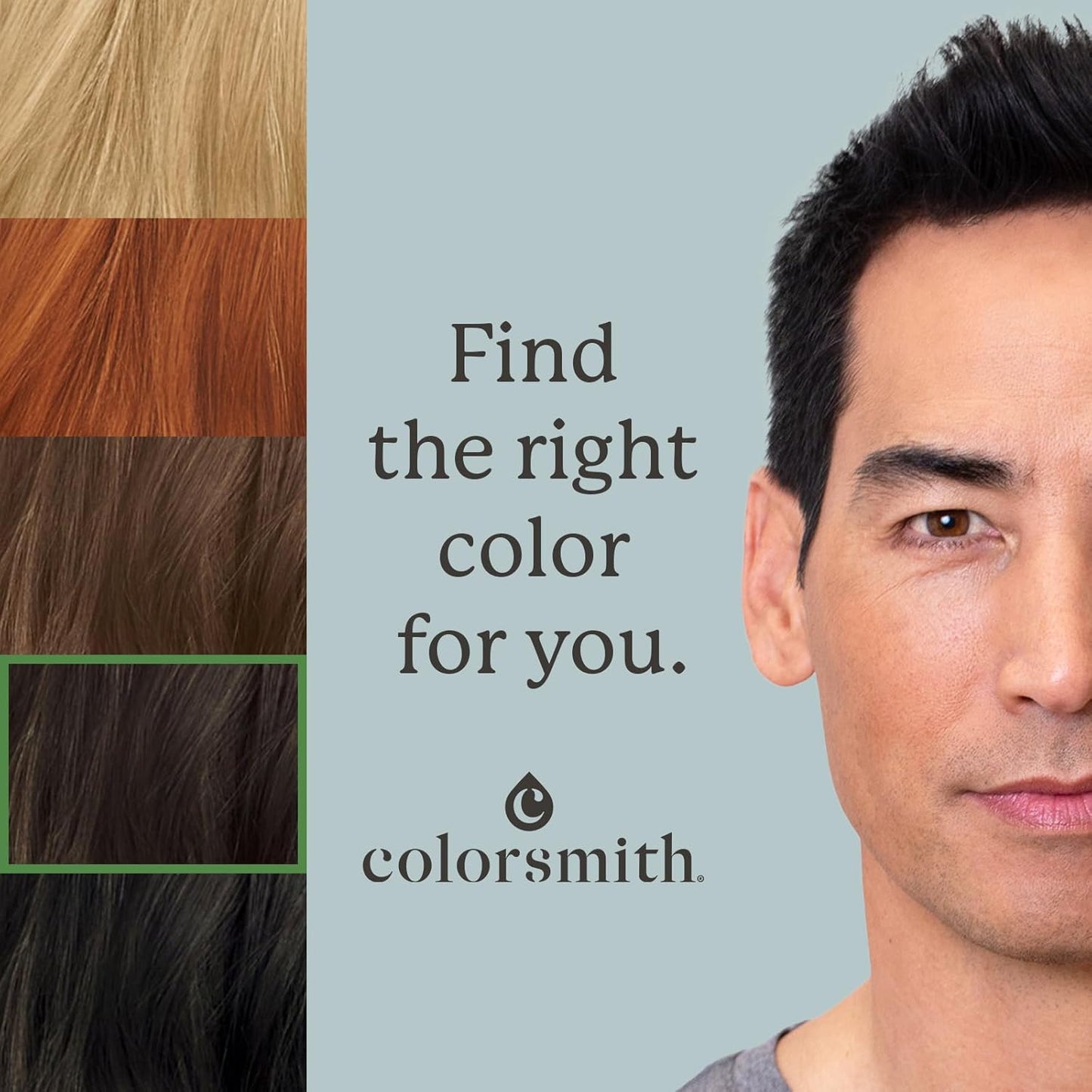 Hair & Beard Color for Blending Grays 2 pack- Dark Ash Brown - Ammonia-Free Complete Men’s At-home Beard & Hair Dye Kit, Professional-grade Demi-Permanent Hair Color (4.1)