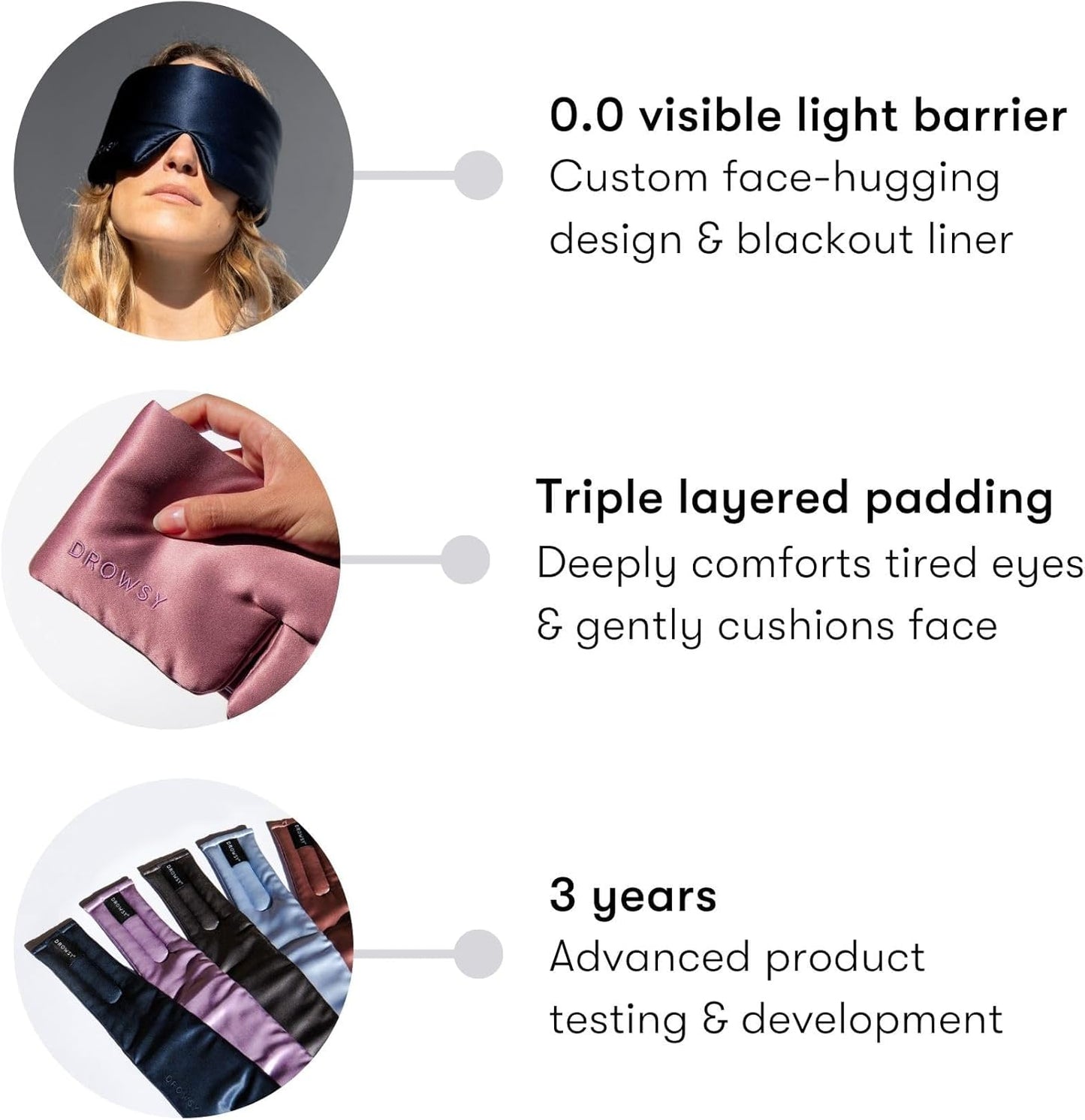 DROWSY Silk Sleep Mask - Face-Hugging, Padded Cocoon for Luxury Sleep in Total Darkness - 100% Pure Mulberry Silk (Green Sapphire)