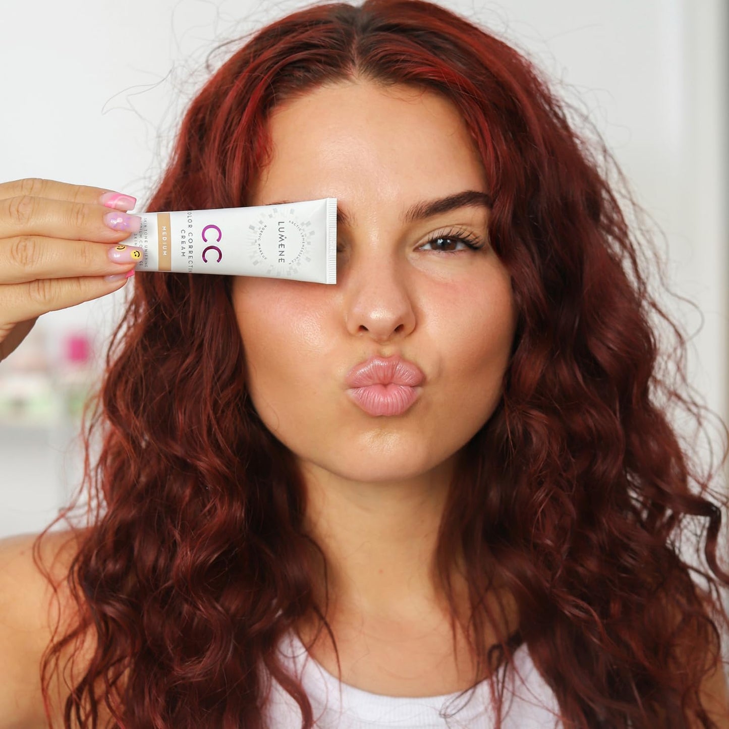 Lumene Color Correcting CC Cream - Lightweight Foundation - Medium Coverage - Redness Reducing Face Makeup for a Glowing Complexion - Vegan Formula + Suitable for All Skin Types - Deep (1 fl oz)