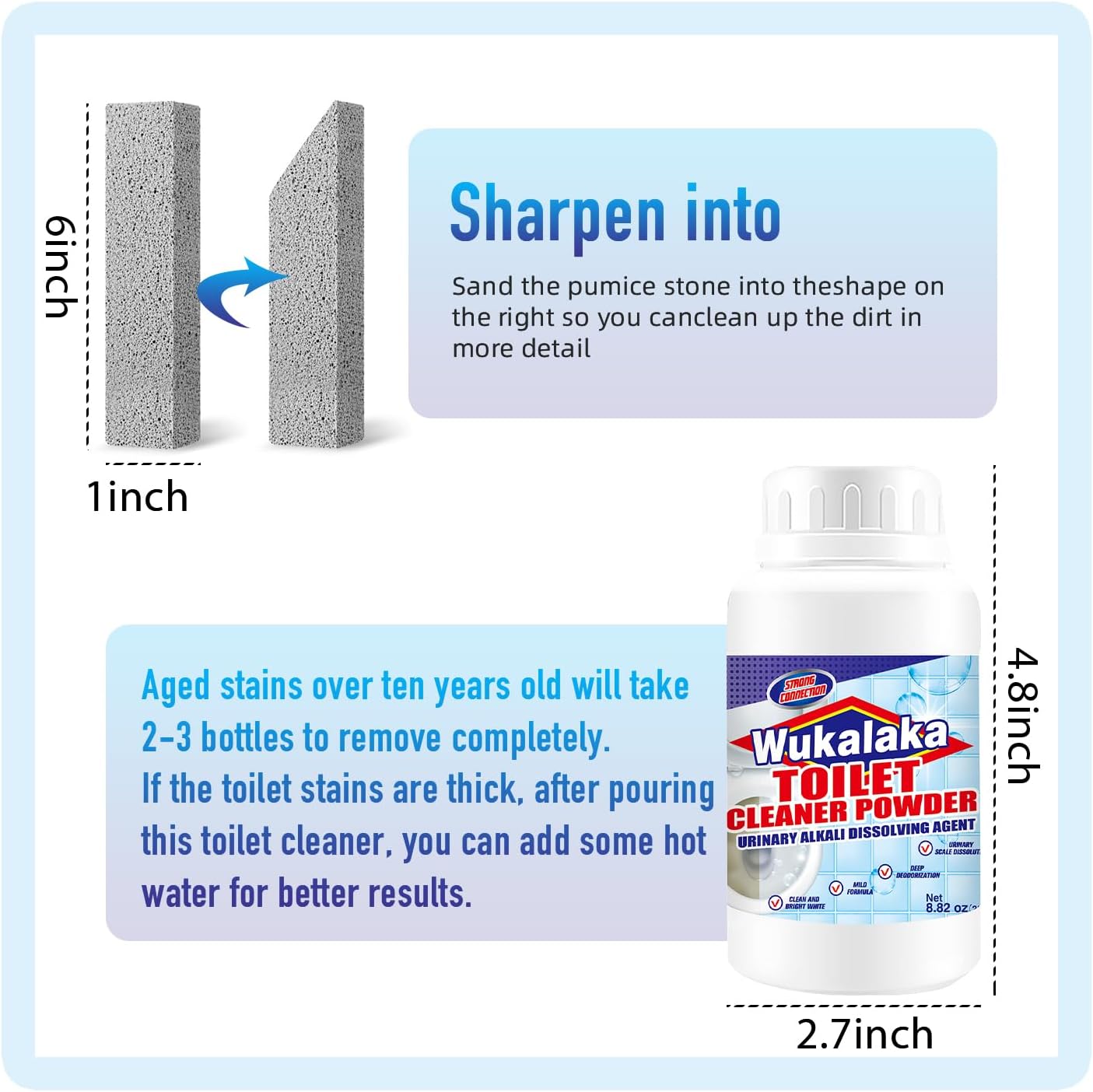 Pumice Stone for Toilet Cleaning Bowl Stick, Pumice Stone for Cleaning Hard Water Ring Remover for Household Clean Toilets, Bathroom, Kitchen Sink, Grill 2+2pcs