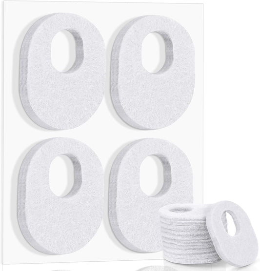 WILLBOND 48 Pack Callus Pads Soft 1/4" Thick Oval Shape Corn Pads 1/8" Felt Callus Cushions Adhesive Corn Protectors for Men Women Feet Toes Pain Relief(White, 1/4 Inch)