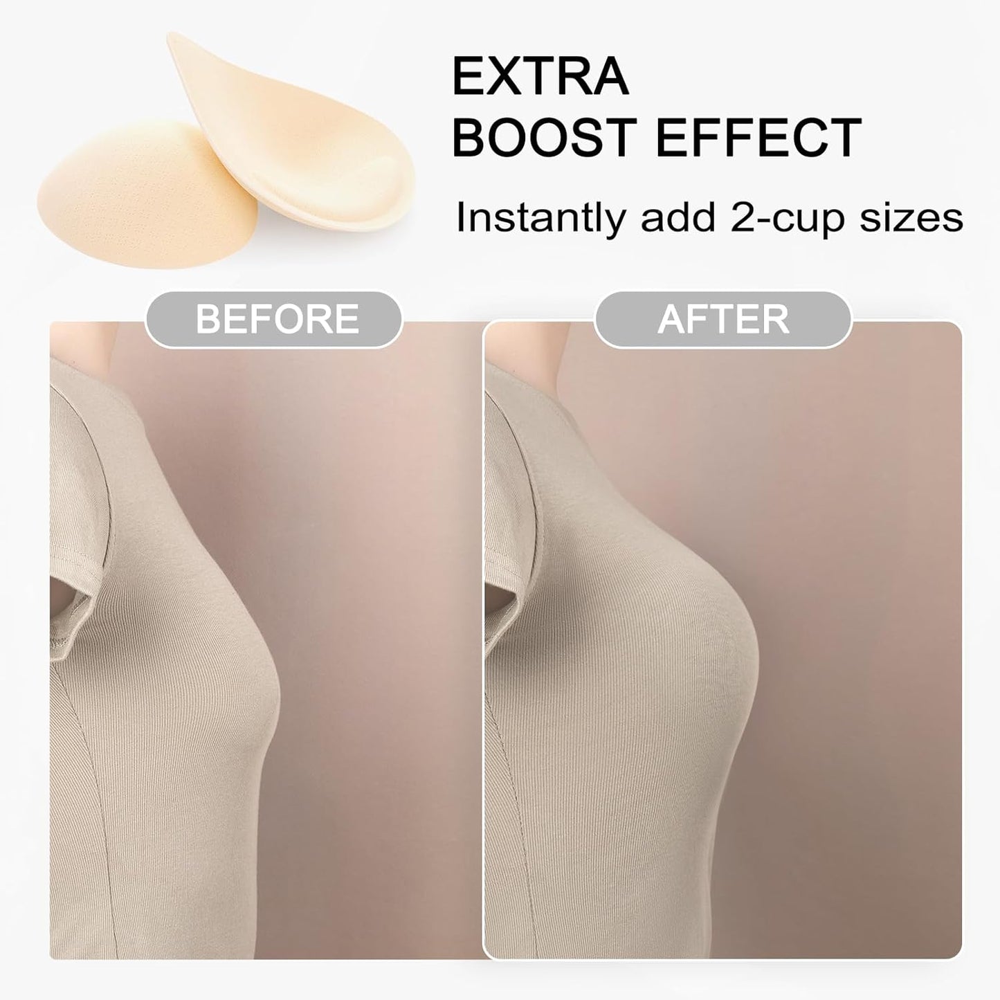 FOOT OF THE TREE Super Thick Bra Pads Inserts 3 Pairs Removable Breast Enhancers Push Up Bra Cups Paddings