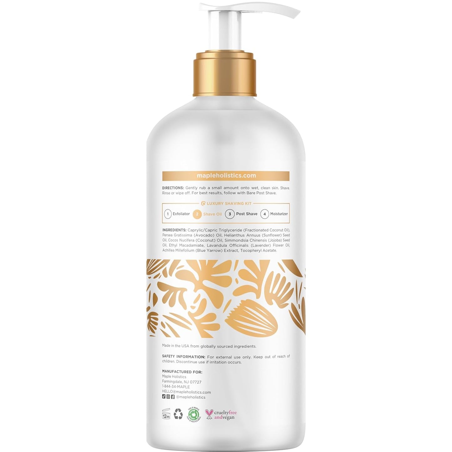 Bare Luxury Shaving Oil for Women - Lavender Shave Oil for Women for Legs Face Underarms and Pubic Hair & Skin - Silky Smooth Body Oil for Women's Shaving & Dermaplaning - Safe for Intimate Areas