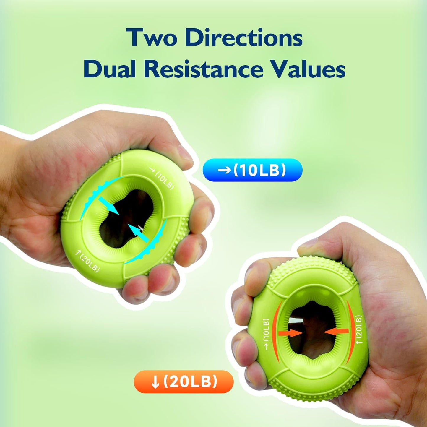 FitBeast Grip Strength Trainer, Finger Exerciser, Forearm Strengthener 9-Piece Kit, Hand Grip Strengthener Targeted Strength, Relief & Recovery