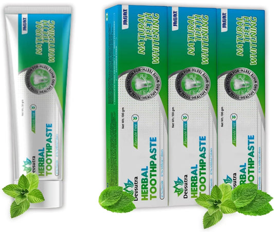 Jagat Mint Toothpaste Pack of 3 β Teeth Whitening Tooth Paste with Mint Flavor, Fluoride Free Toothpaste for Adult, Organic & Natural Travel Tooth Paste, Vegan, Non Toxic, Gluten Free