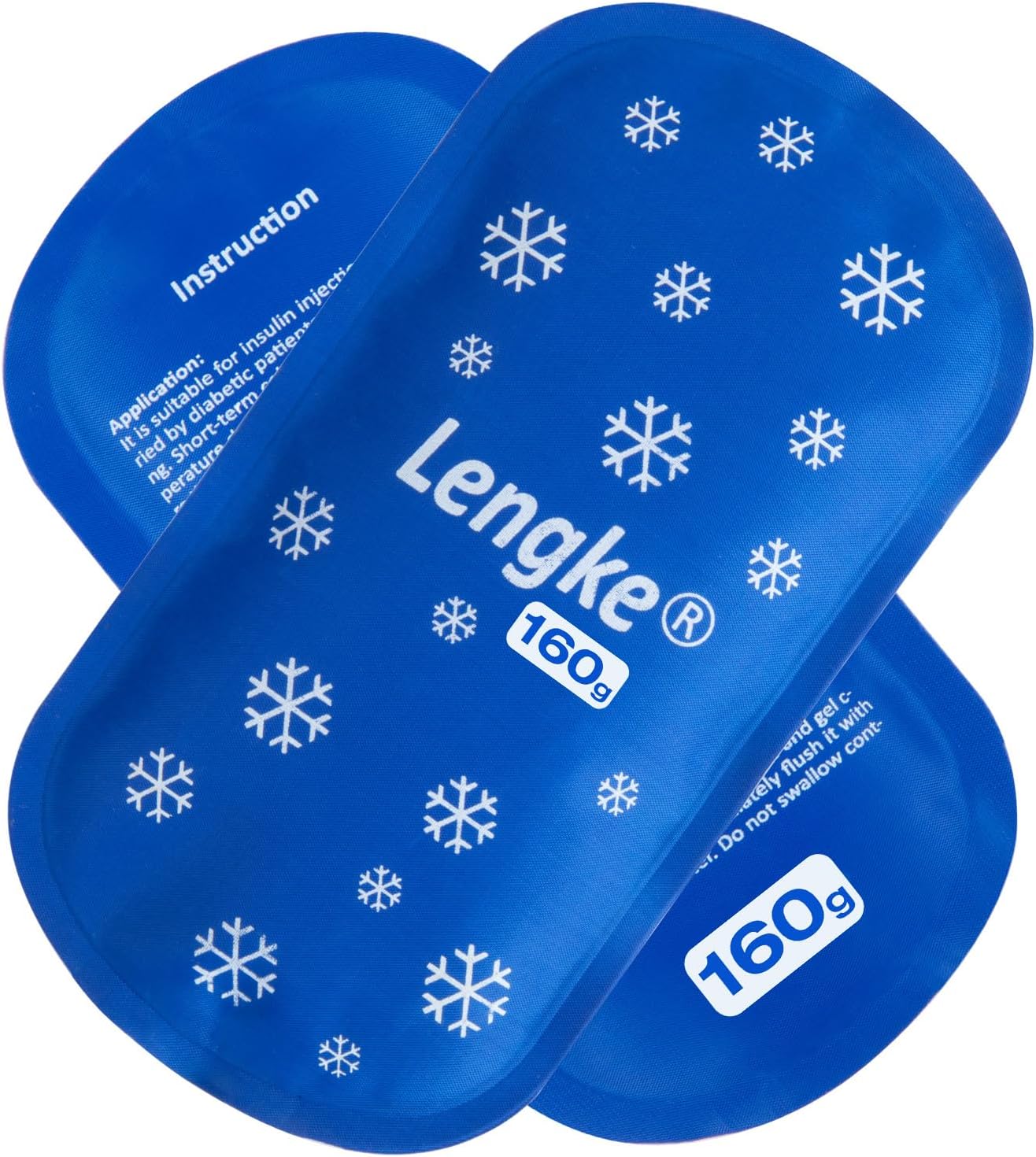 2Pcs Large Ice Packs for Insulin Cooler Travel Case TSA Approved 160g, Sutiable for Most Insulin Cooler Travel Case,Reusable Ice Pack by Leng Ke