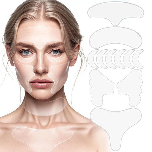 Neck Wrinkle Patches, Anti Wrinkle Silicone Patches,Reusable Chest Firming and Tightening Facial Masks, Collagen Neck Fine Line Pads for Women Reduce Fine Wrinkles, Moisturizing & Firming(11PCS)