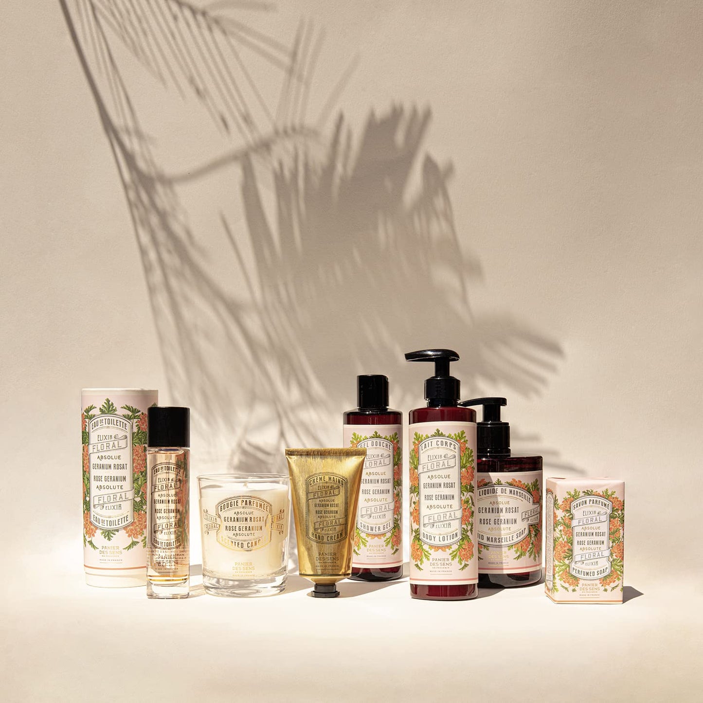 Panier des Sens - Hand Cream for Dry Cracked Hands - Rose Geranium Hand Lotion with Olive & Almond Oil - Vitamin E Skin Moisturizer with 97% Natural Ingredients - Made in France, 2.5 fl oz