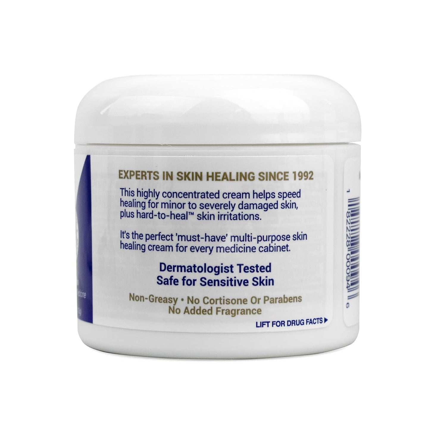 TriDerma Intense Fast Healing Cream, Decreases Healing Time for Minor Irritations, Rashes, Wounds, Cuts, Scrapes, Value Pack of 2-4 Ounce Jars