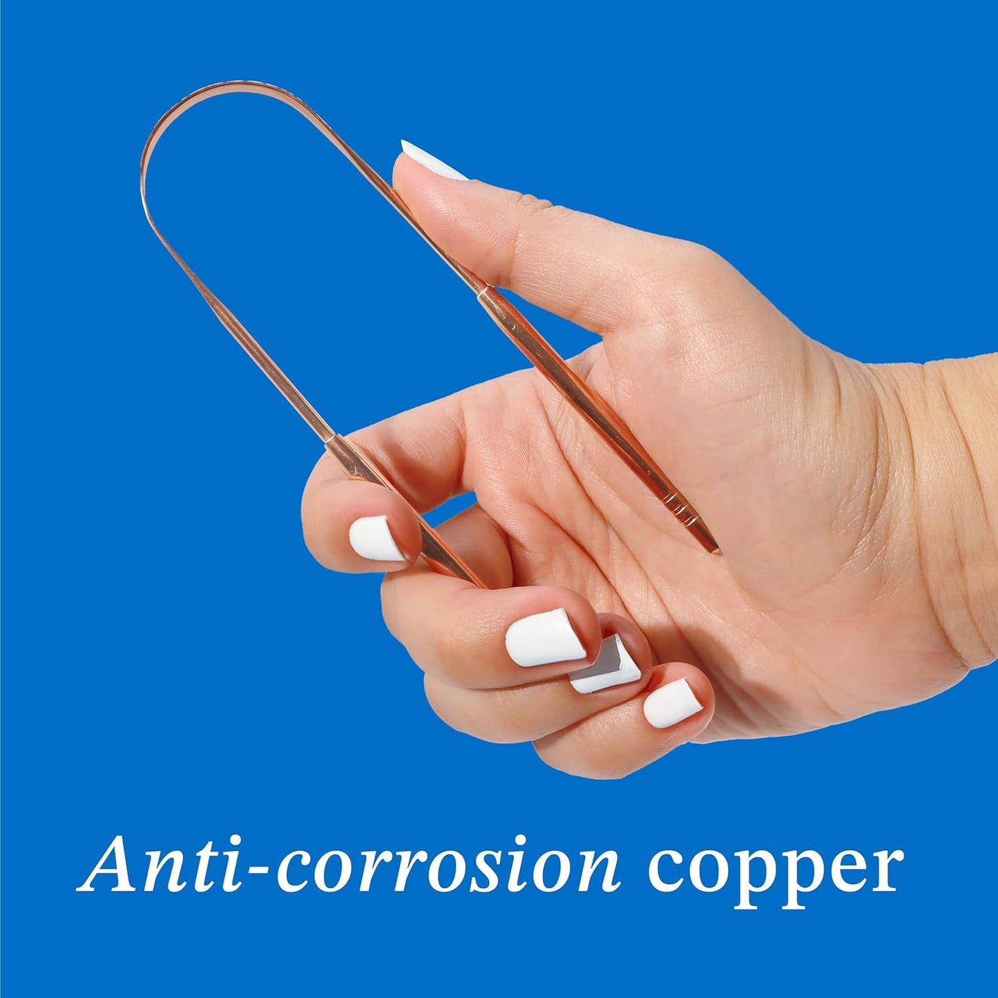 Mouthology Copper Tongue Scraper for Adults (2 Pack), Reduce Bad Breath, Metal Tongue Scraper, Tongue Cleaner, Tongue Scraper, Tongue Scrubber, Tongue Cleaner for Adults, Tongue Scraper Reusable