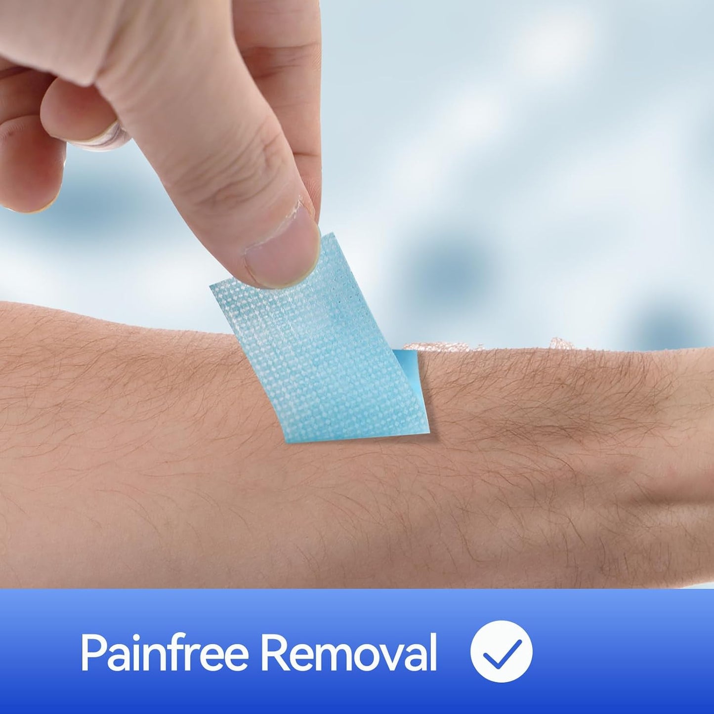 2 Rolls Silicone Medical Tape for Wound Care - Surgical Tape for Secures Dressings and Gauze, Blue Waterproof Medical Tape for Sensitive Skin (1" x 5.5 Yard)