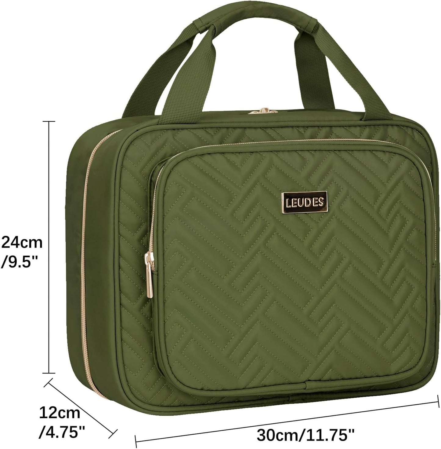 Leudes Travel Pill Bottle Organizer,Medicine Organizer and Storage,Home Medication Bag, Cases,Carrier for Pills,Vitamin,Fish Oil,Supplements for Women and Men (Large, Army Green)