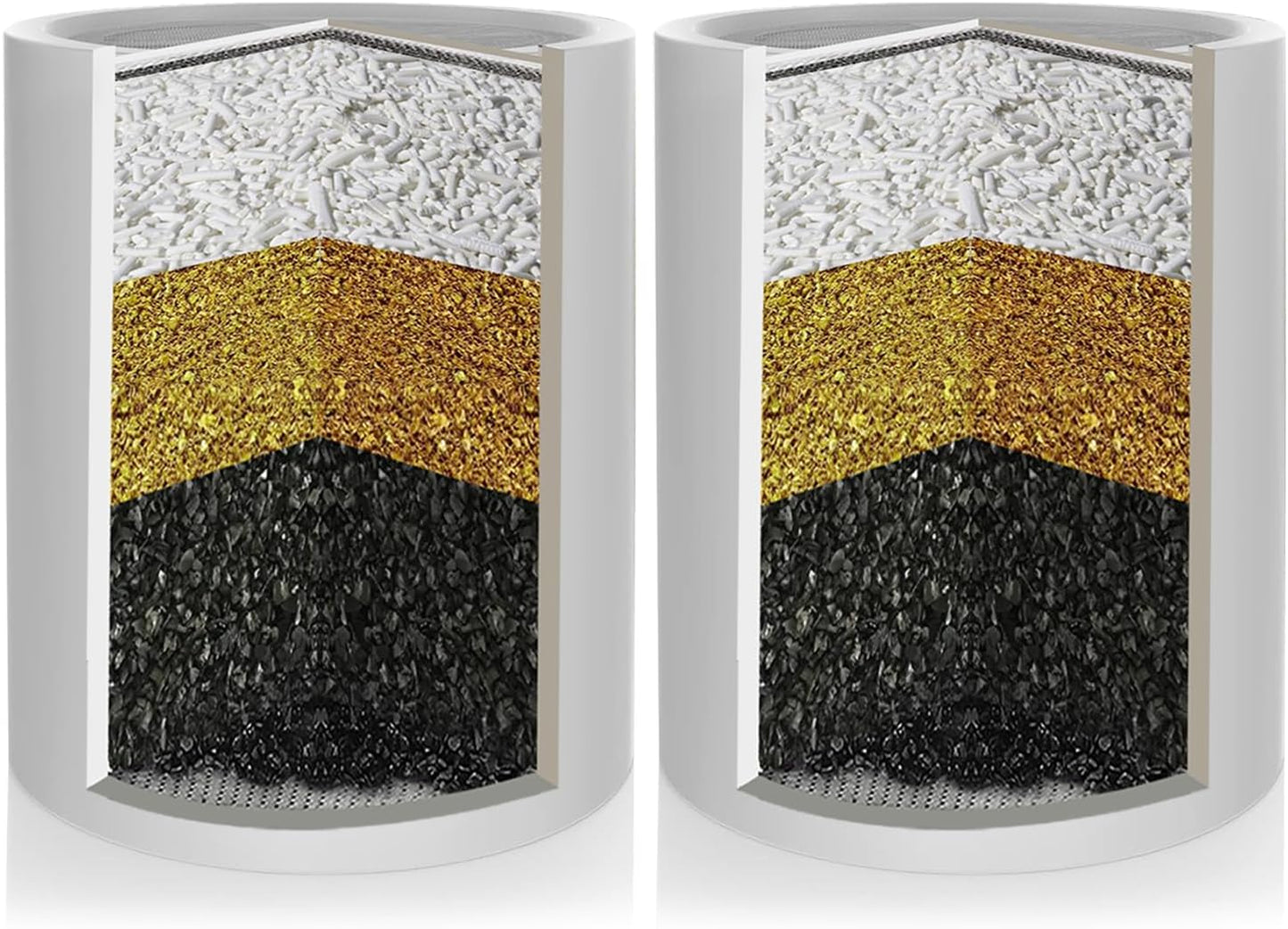 Enhanced Formula Multi-Stage Shower Filter Cartridge,High output Universal replacement filter cartridge, Remove Chlorine Heavy Metals and Other Sediments, Reduces Dry Itchy Skin(Pack of 2)