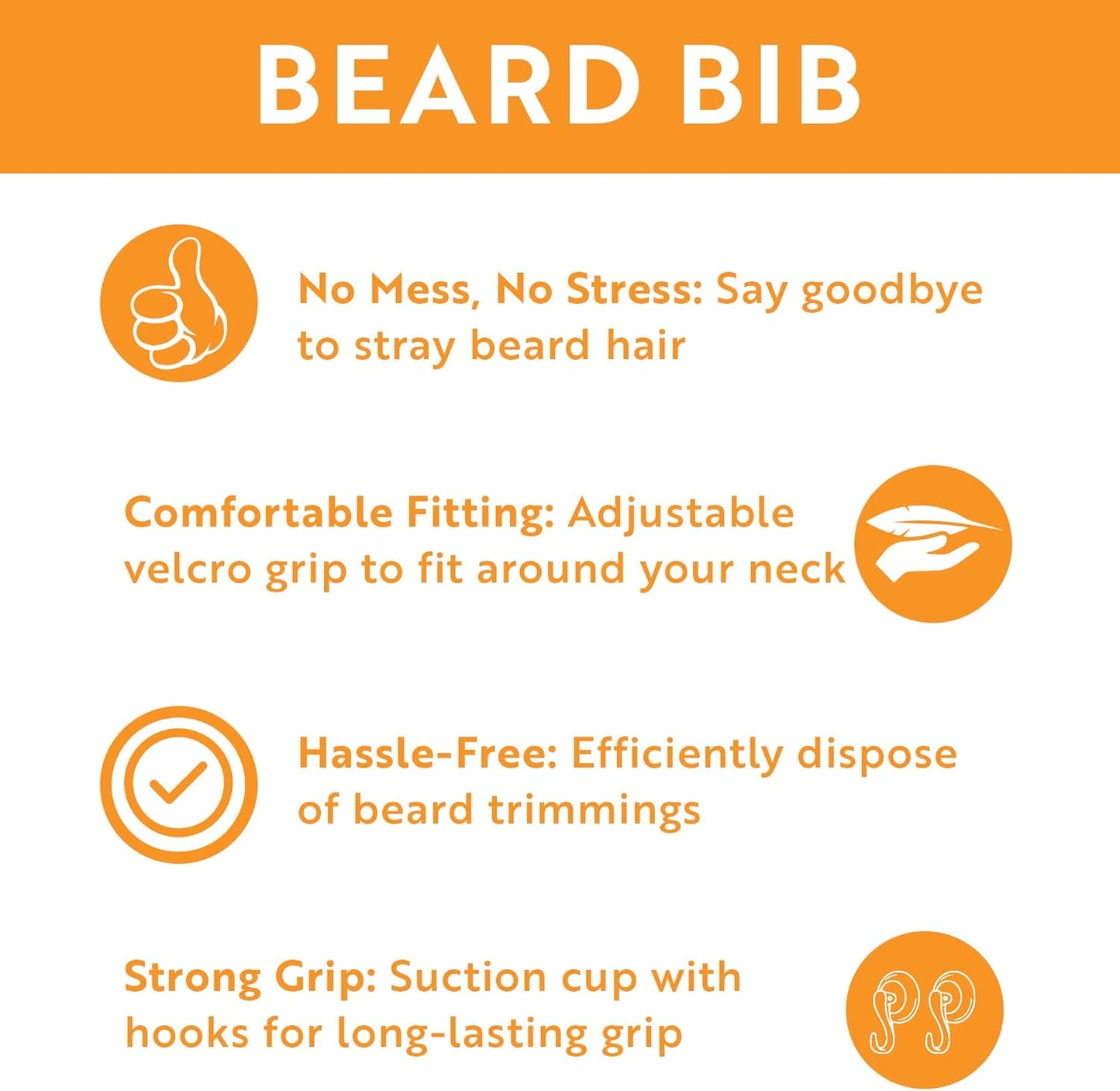 My Perfect Goatee®️ - Beard Shavings Catcher and Cape - Eliminate Hair Shaving from Sink