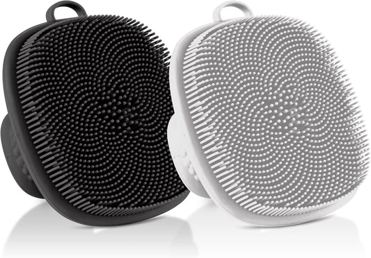 VWMYQ 2 Pack Face Scrubber,Silicone Face Scrubber for Men, Facial Cleansing Brush Silicone Face Wash Brush Manual Waterproof Cleansing Skin Care Face Brushes for and Exfoliating