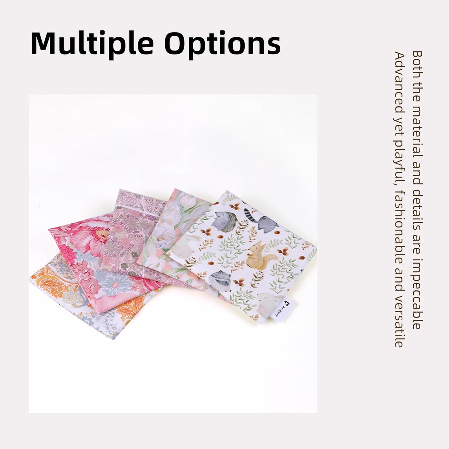 Period Bag for Teen Aged Girls, Portable Sanitary Pad Storage Bag for Teen Pads/Sanitary Napkins/Small Tampons, Feminine Menstrual Cup Pouch (Peach Blossoms)