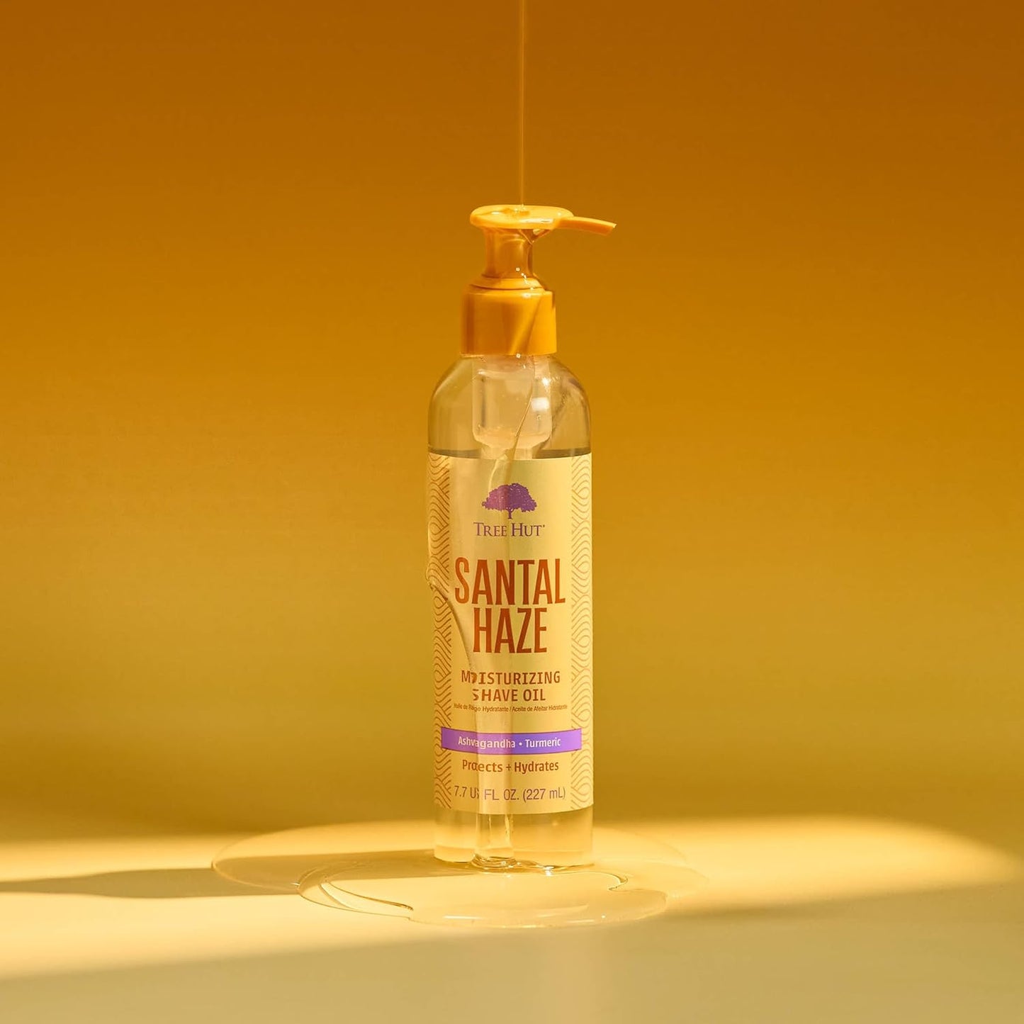 Tree Hut Santal Haze Moisturizing Shave Oil, Gel-to-Oil Formula, Ultra Hydrating Barrier for a Close, Smooth Shave, For All Skin Types, 7.7 fl oz