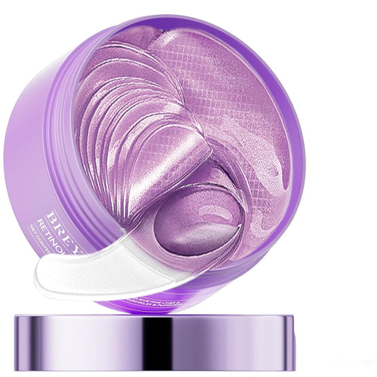 BREYLEE Retinol Eye Mask Under Eye Patches with Retinol, Collagen & Hyaluronic Acid, Reduce Puffy Eyes, Dark Circles, Wrinkles & Fine Lines, Anti-Aging Smoothing Skin Care for Women & Men - 60 Pcs