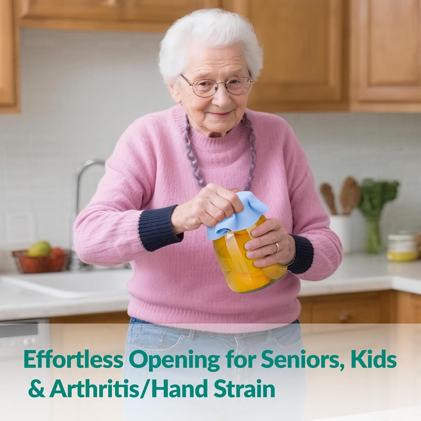 NIHOME Silicone Jar Opener – 6 Inch Large Anti-Slip Grip Pads, Premium 100% Food-Grade Silicone, Stylish Designer Colors, Multi-Purpose Heat-Resistant Mat & Coaster, Set of 4 (Macaron Colors)