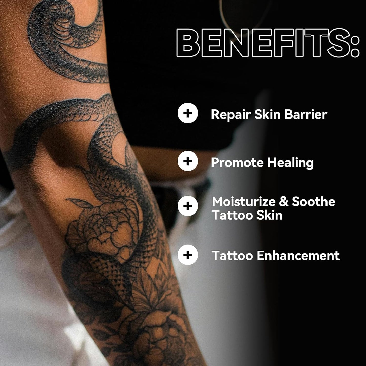 Tattoo Aftercare Serum & Moisturizer For Fresh Tattoo Care, Repair + Enhance New Tattoo Skin, Tattoo Lotion Tattoo Supplies with Naturally Derived Ingredients, Petroleum Free - 1.69 Fl oz