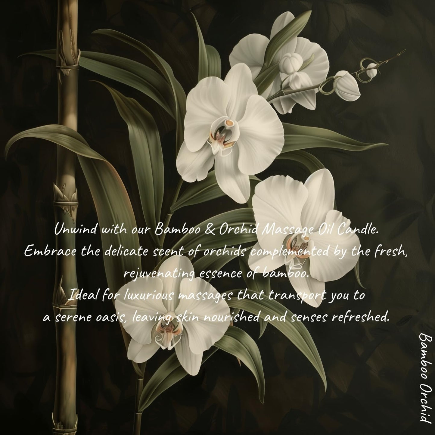 MELONY Massage Candle Oil, Moisturizing, Body Oil Candle, Natural Soybeans, 8.1 oz, Bamboo Orchid