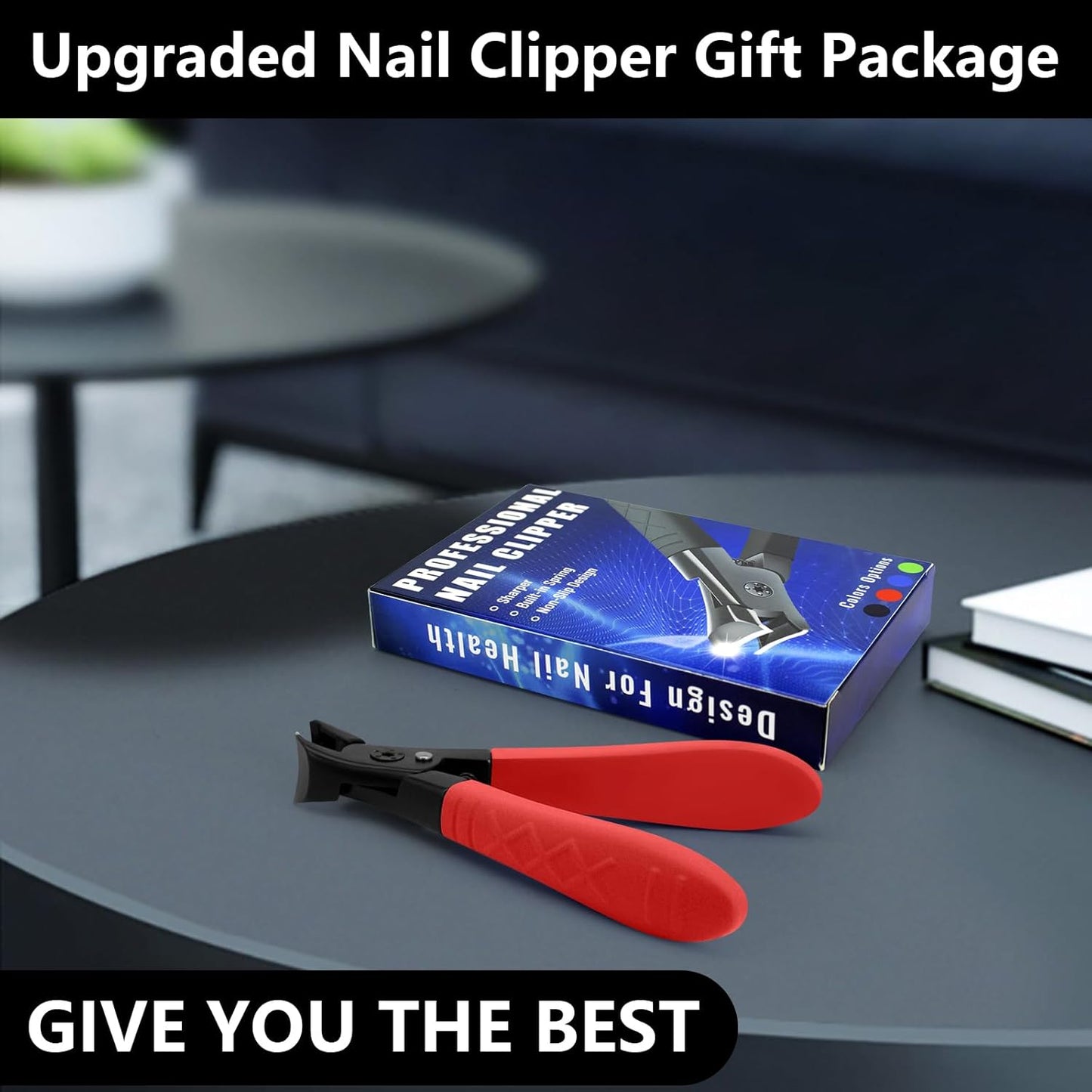 Upgraded Large Nail Clippers for Men, Senior Toenail Clippers with Non-Slip Long Handle and Open Jaw for Thick Toenails