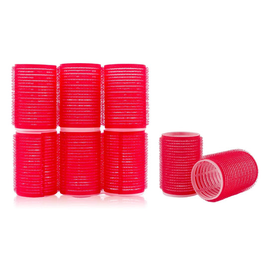 6PCS Roller Curlers For Medium Short Bangs, Create Natural Curly Hairstyle bule (Red 6 pack)
