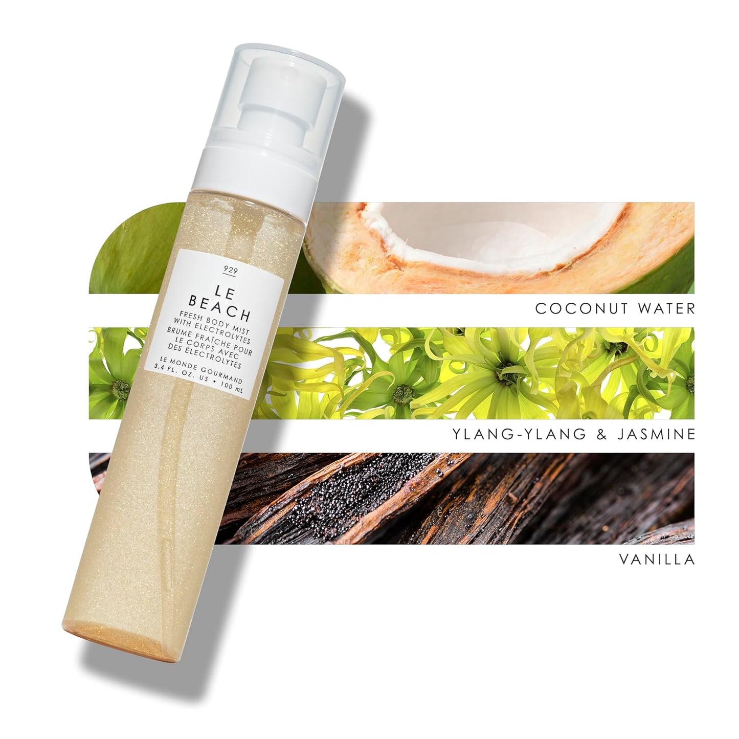 Le Monde Gourmand Le Beach Fresh Mist - 3.4 fl oz (100 ml) - Floral, Beachy, Vanilla Notes