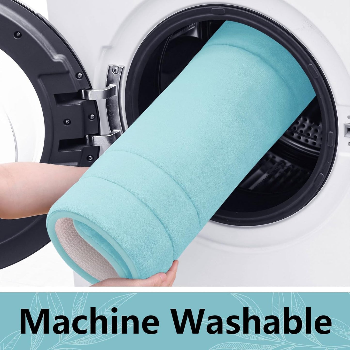 Arotive Memory Foam Bathroom Rug Mat 30x20, Ultra Soft and Absorbent Bath Mat, Machine Wash Dry, Comfortable Bath Rug Carpet for Bathroom Floor, Tub and Shower, Sky Blue